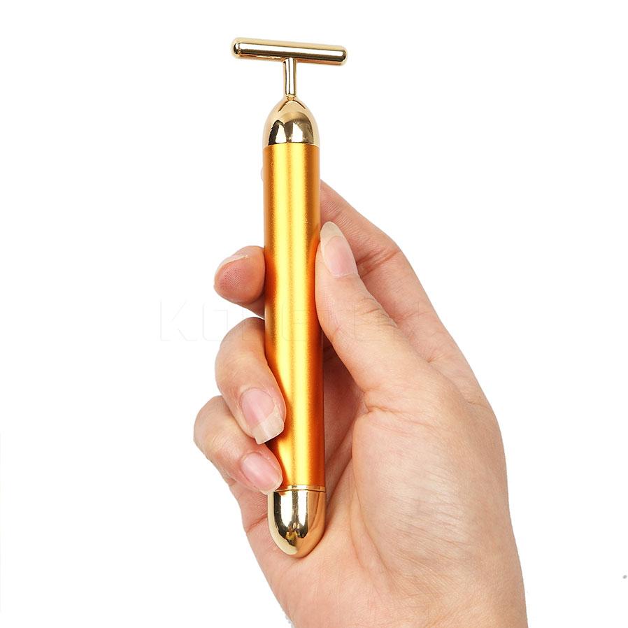 24K Vibration Facial Beauty Bar Golden Energy Face Massager Habibi Organics 24K Vibration Facial Beauty Bar Golden Energy Face Massager Habibi Organics